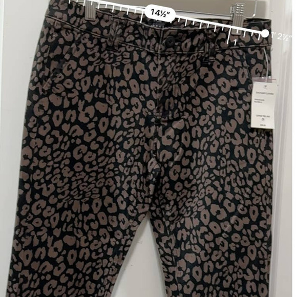 Sanctuary Leopard Twill Skinny Pants Black Brown - NWT Size 26‎ - Picture 5 of 6